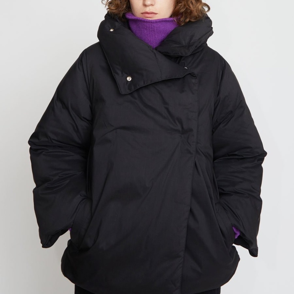 No. 6 Store "Year One Happy Jacket" Puffer with Detachable Hood in Black